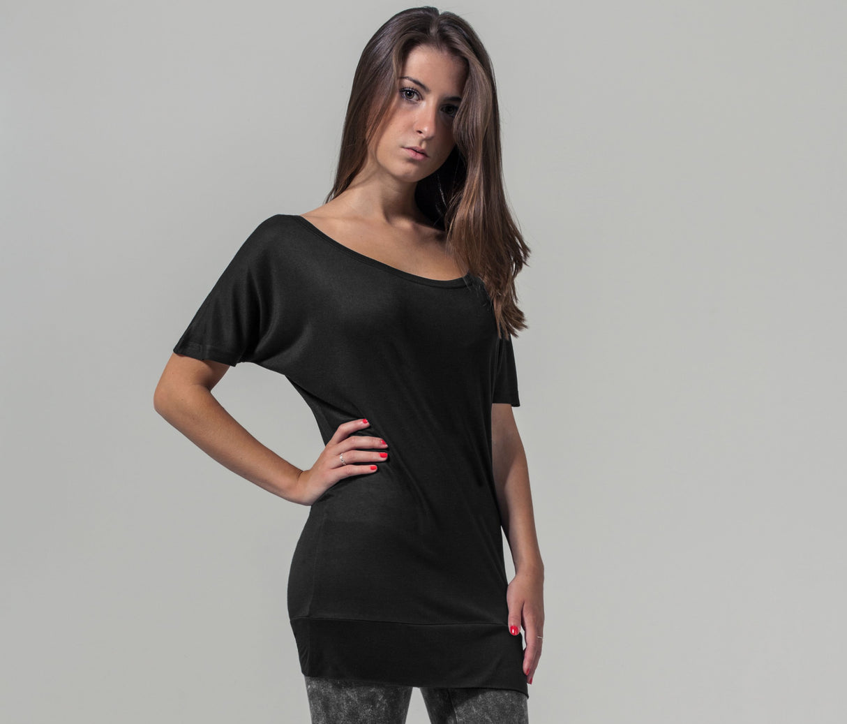BUILD YOUR BRAND LADIES VISCOSE TEE