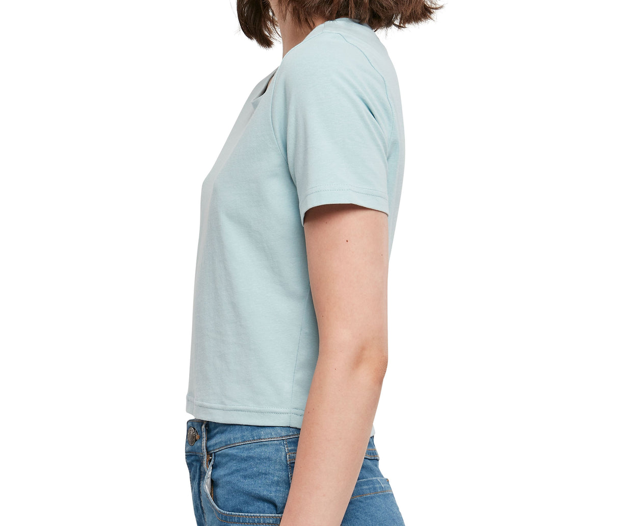 BUILD YOUR BRAND LADIES CROPPED TEE