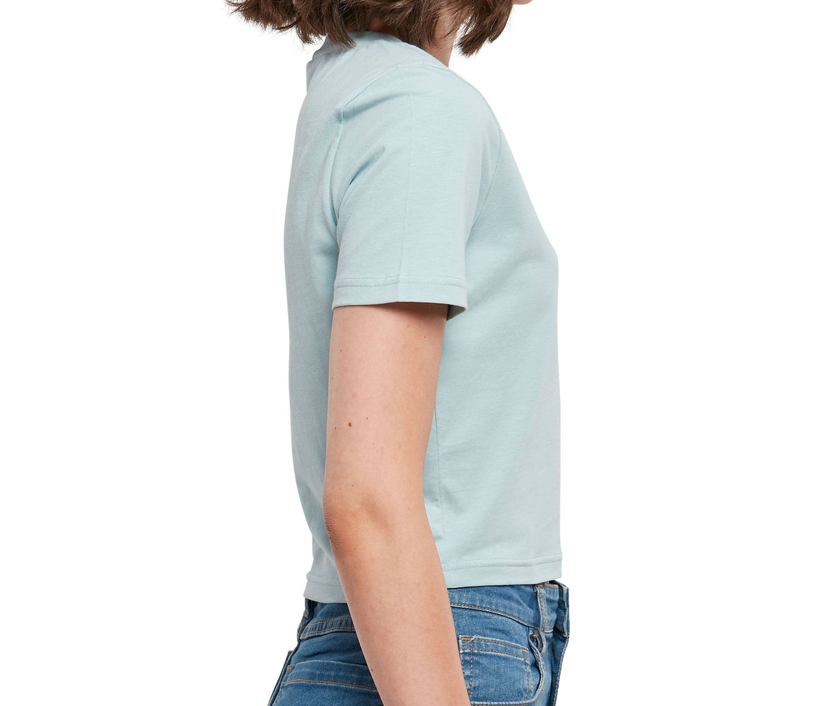 BUILD YOUR BRAND LADIES CROPPED TEE