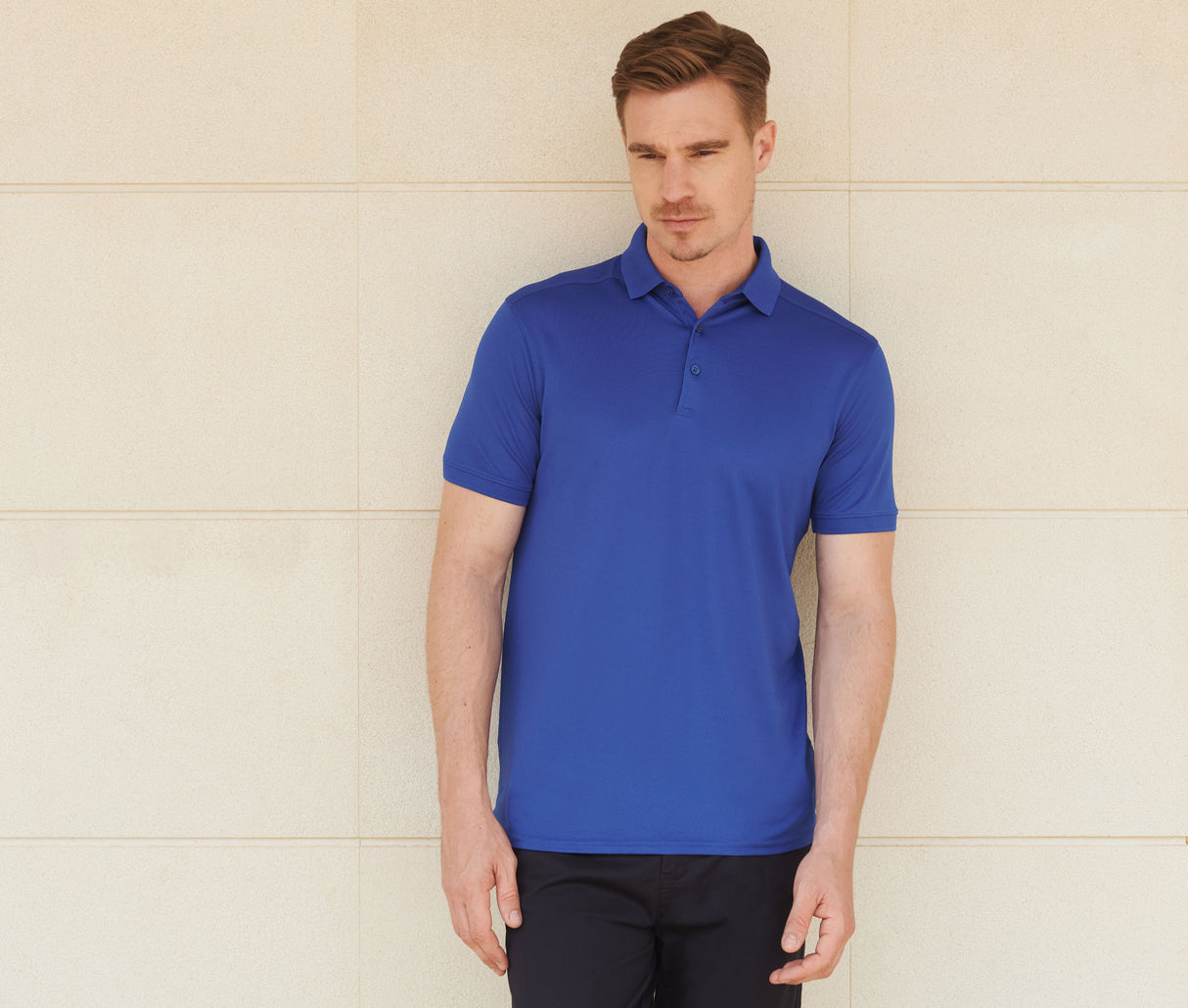 MEN'S STRETCH POLYESTER POLO SHIRT