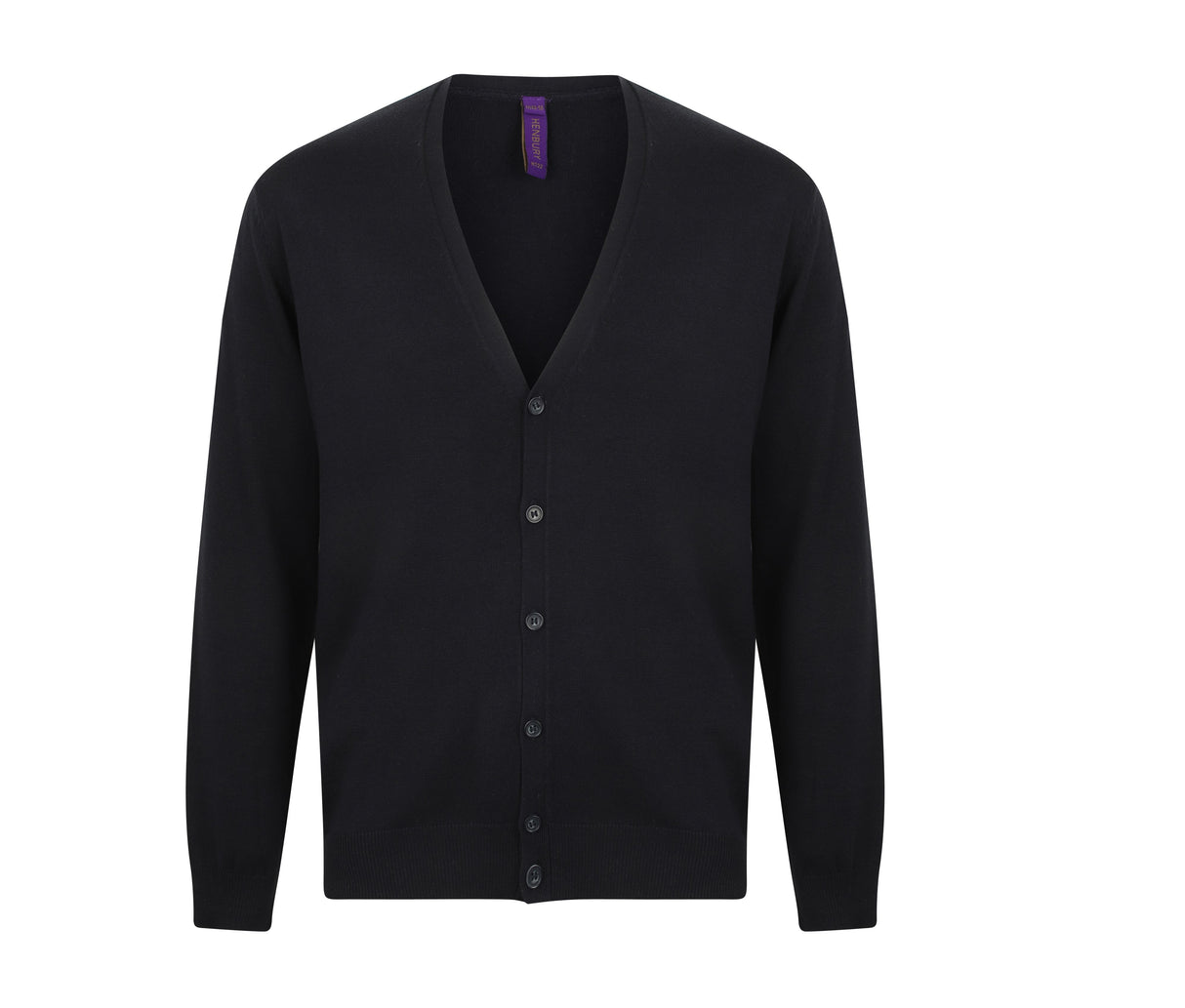 HENBURY MEN'S V BUTTON CARDIGAN