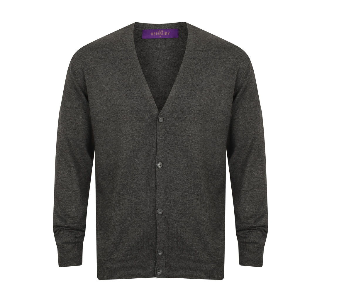 HENBURY MEN'S V BUTTON CARDIGAN