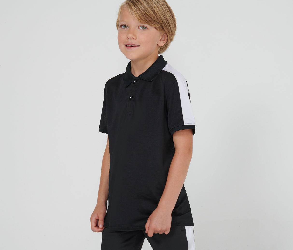 FINDEN HALES KID'S CONTRAST PANEL POLO