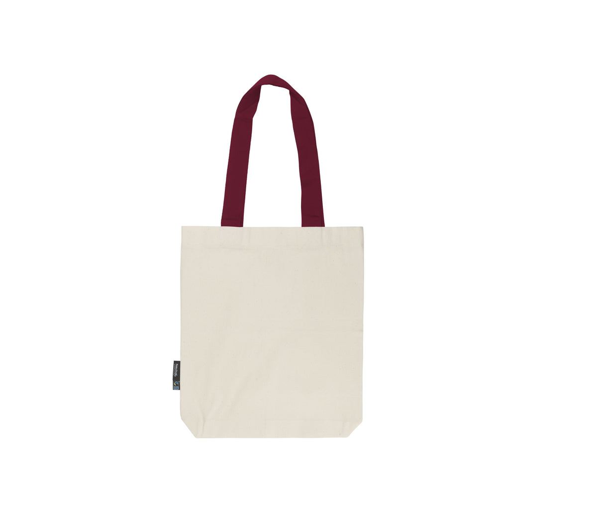 NEUTRAL TWILL BAG WITH CONTRAST HANDLES