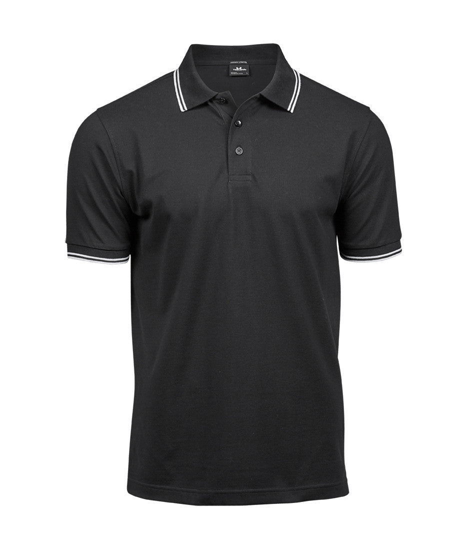 LUXURY STRIPE STRETCH POLO