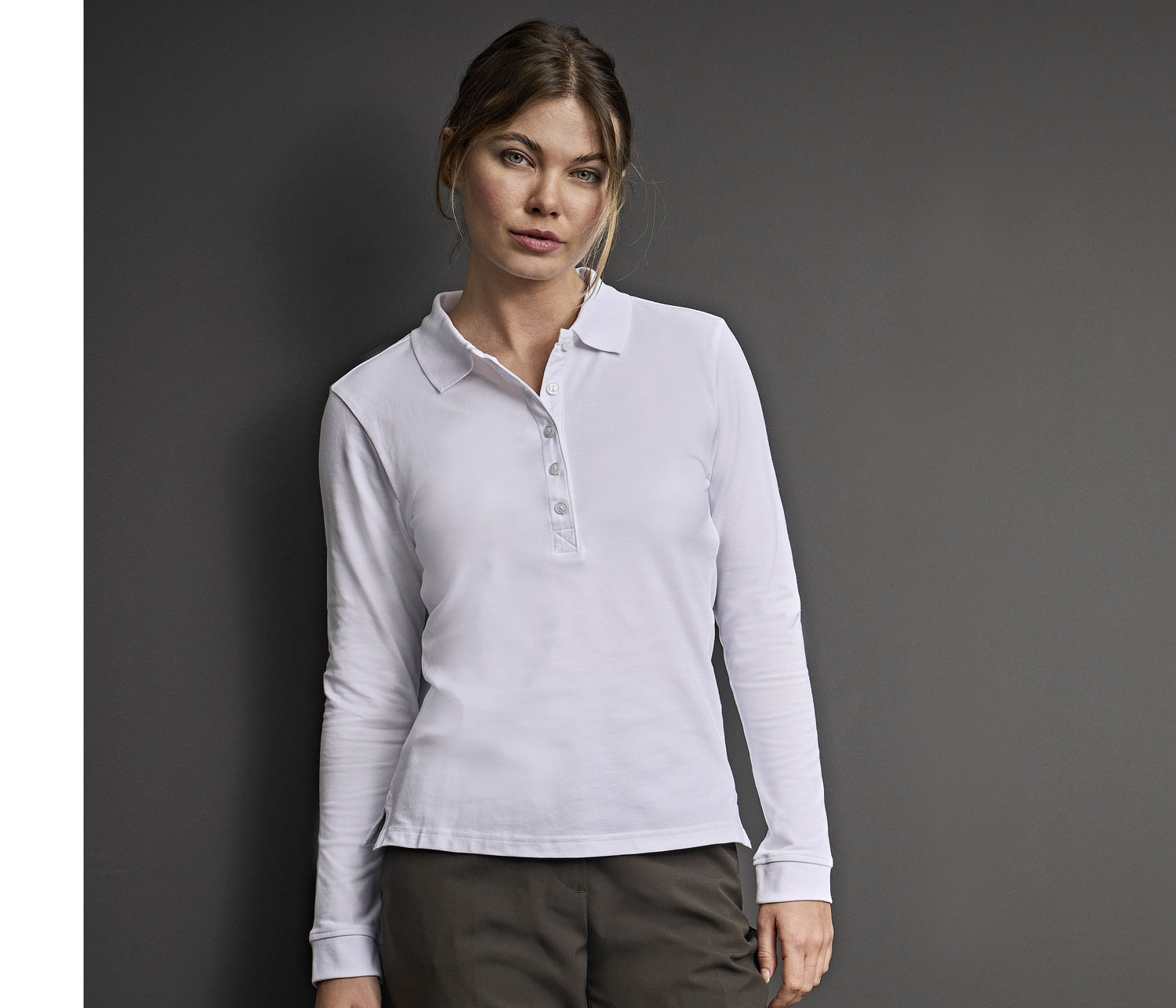 TEE JAYS LADIES LUXURY STRETCH LONG SLEEVE POLO
