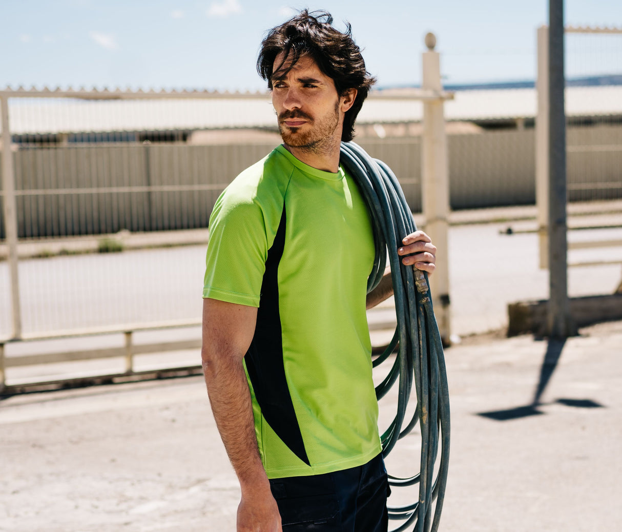 VELILLA TWO-TONE TECHNICAL T-SHIRT