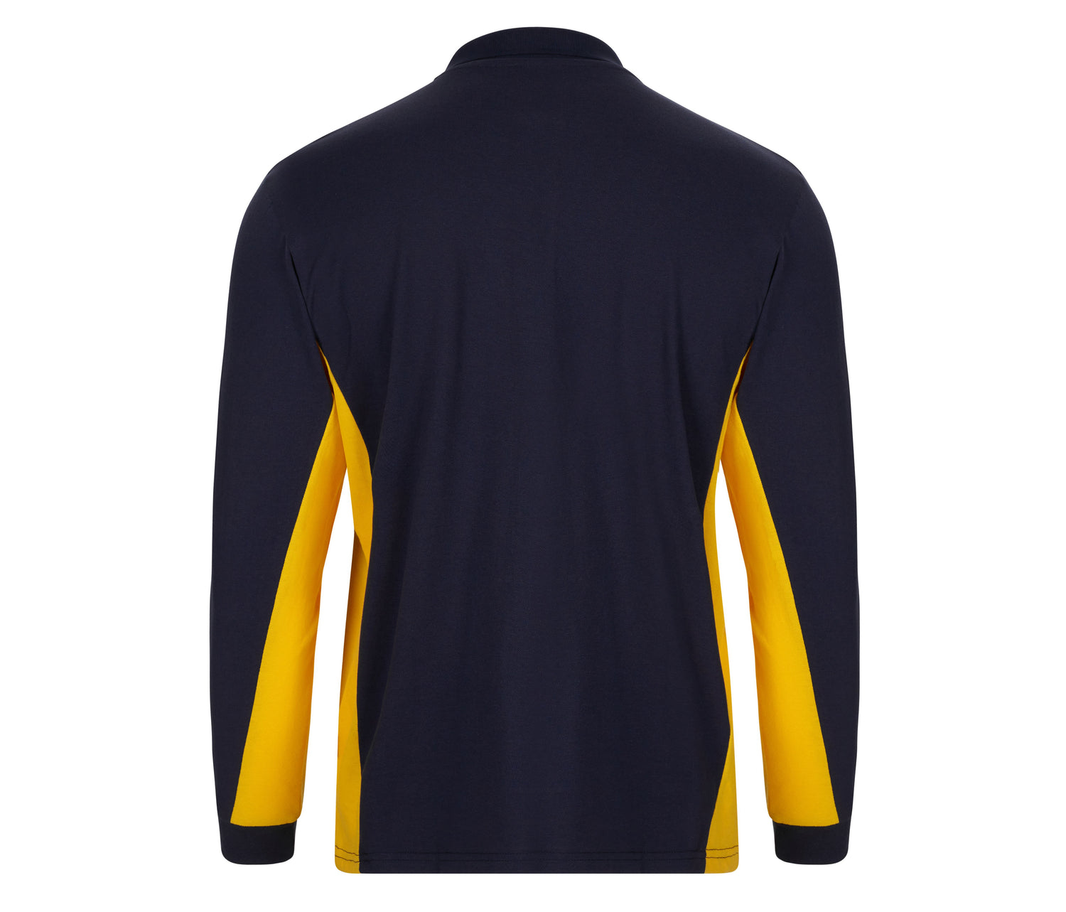 VELILLA TWO-TONE LONG-SLEEVE POLO SHIRT