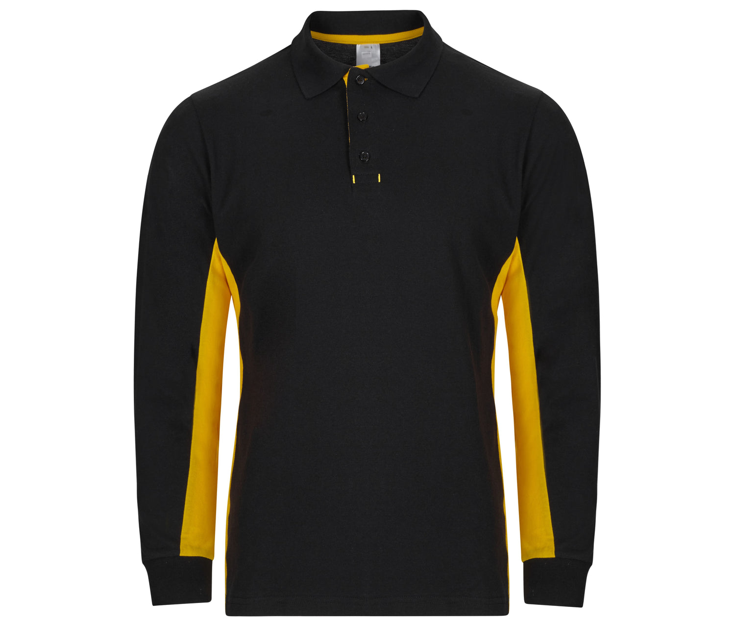 VELILLA TWO-TONE LONG-SLEEVE POLO SHIRT
