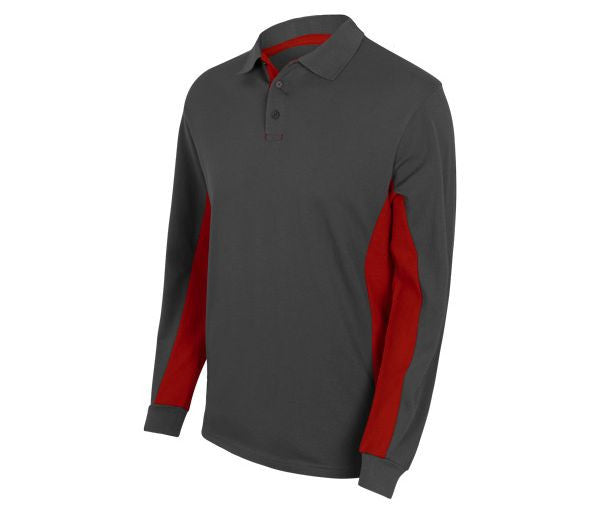 VELILLA TWO-TONE LONG-SLEEVE POLO SHIRT