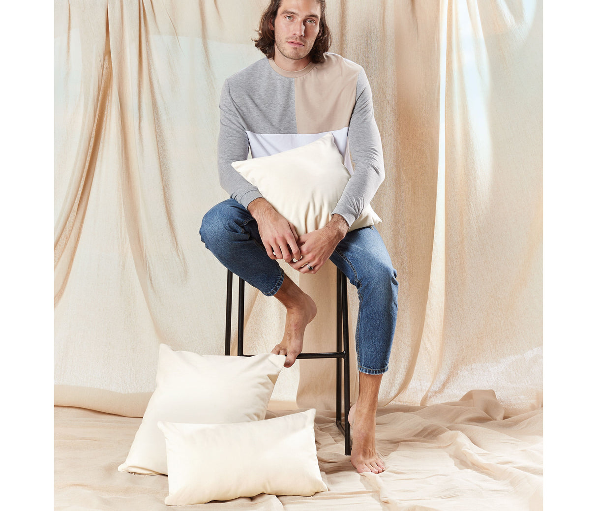 WESTFORD MILL FAIRTRADE COTTON CANVAS CUSHION COVER