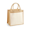 COTTON PUCKET JUTE MIDI TOTE
