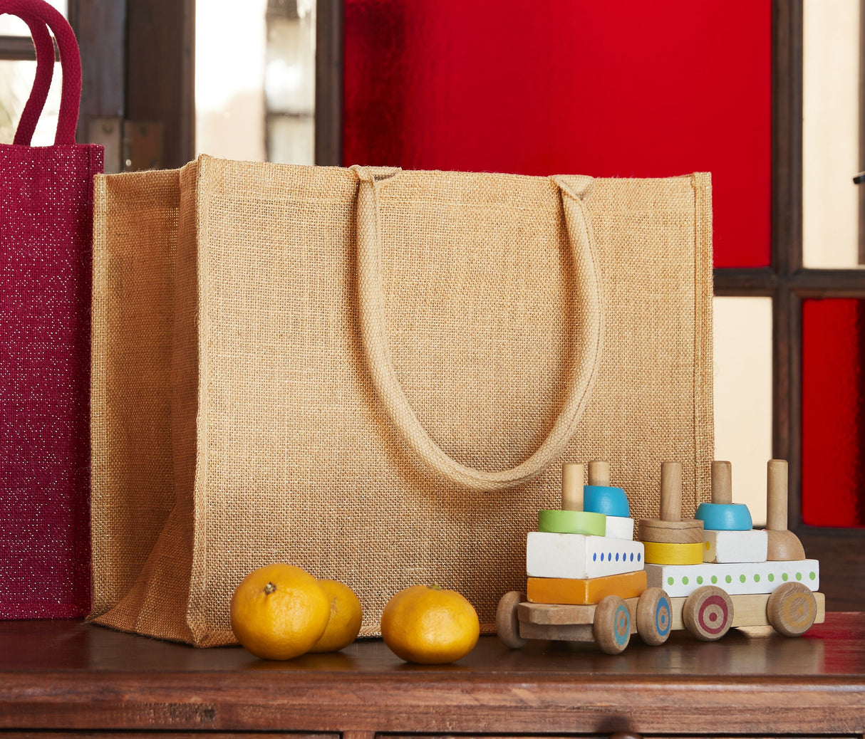 WESTFORD MILL SHIMMER JUTE SHOPPER