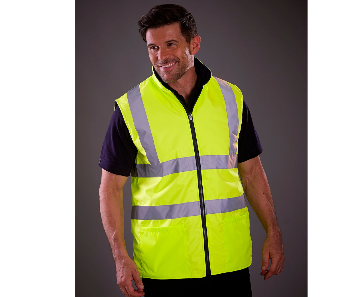 YOKO HI-VIS REVERSIBLE FLEECE BODYWARMER