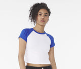 BELLA + CANVAS WOMEN'S MICRO RIB RAGLAN BABY TEE