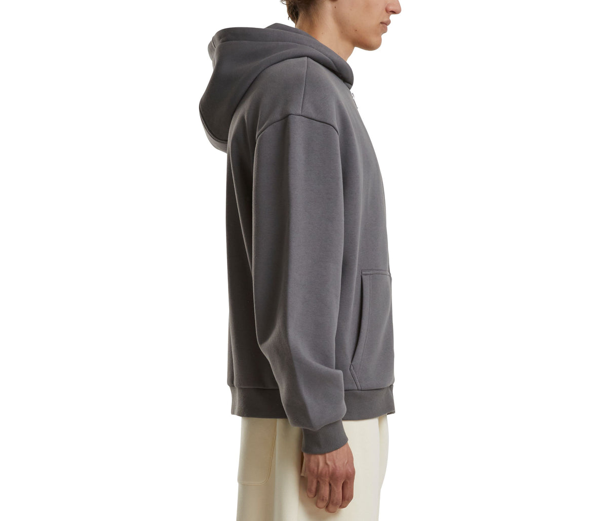 BUILD YOUR BRAND FLUFFY ZIP HOODY