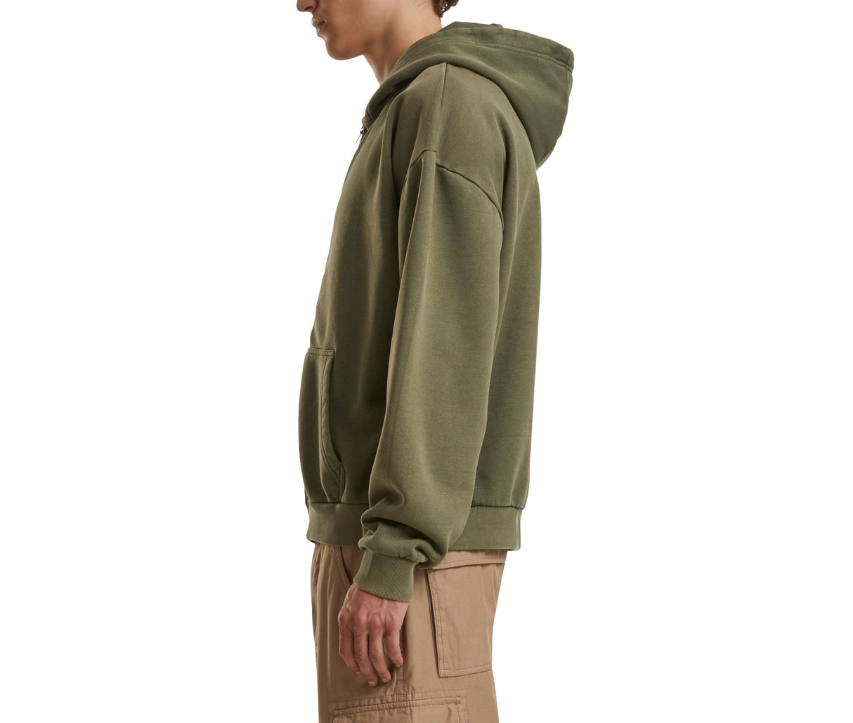 BUILD YOUR BRAND STONEWASH HEAVY ZIP HOODIE