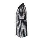 FRONT ROW STRIPED JERSEY POLO SHIRT