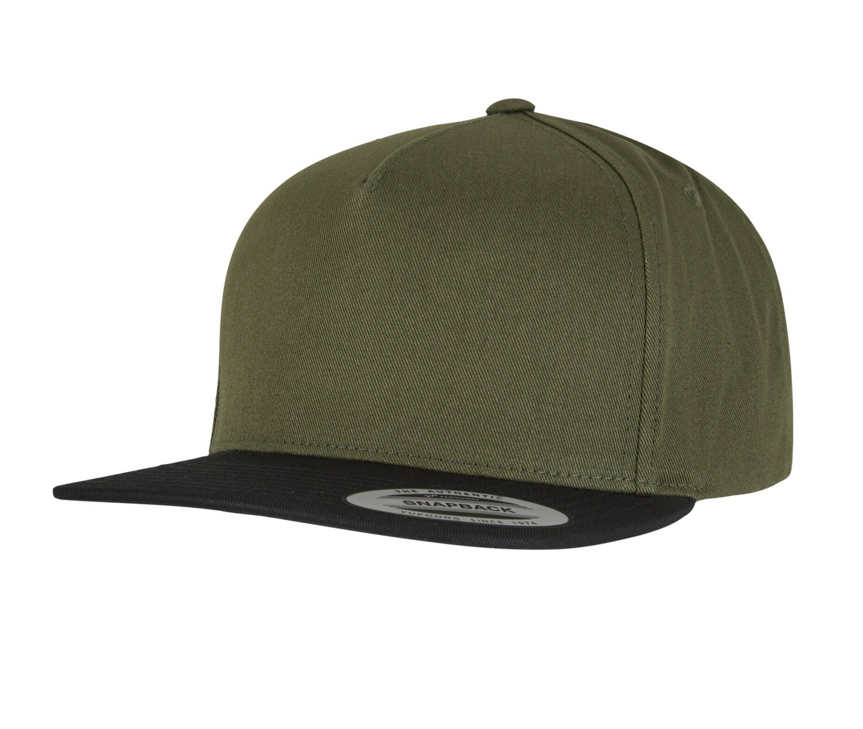 5-panel cotton snapback cap