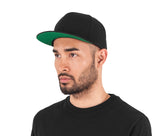 5-panel cotton snapback cap