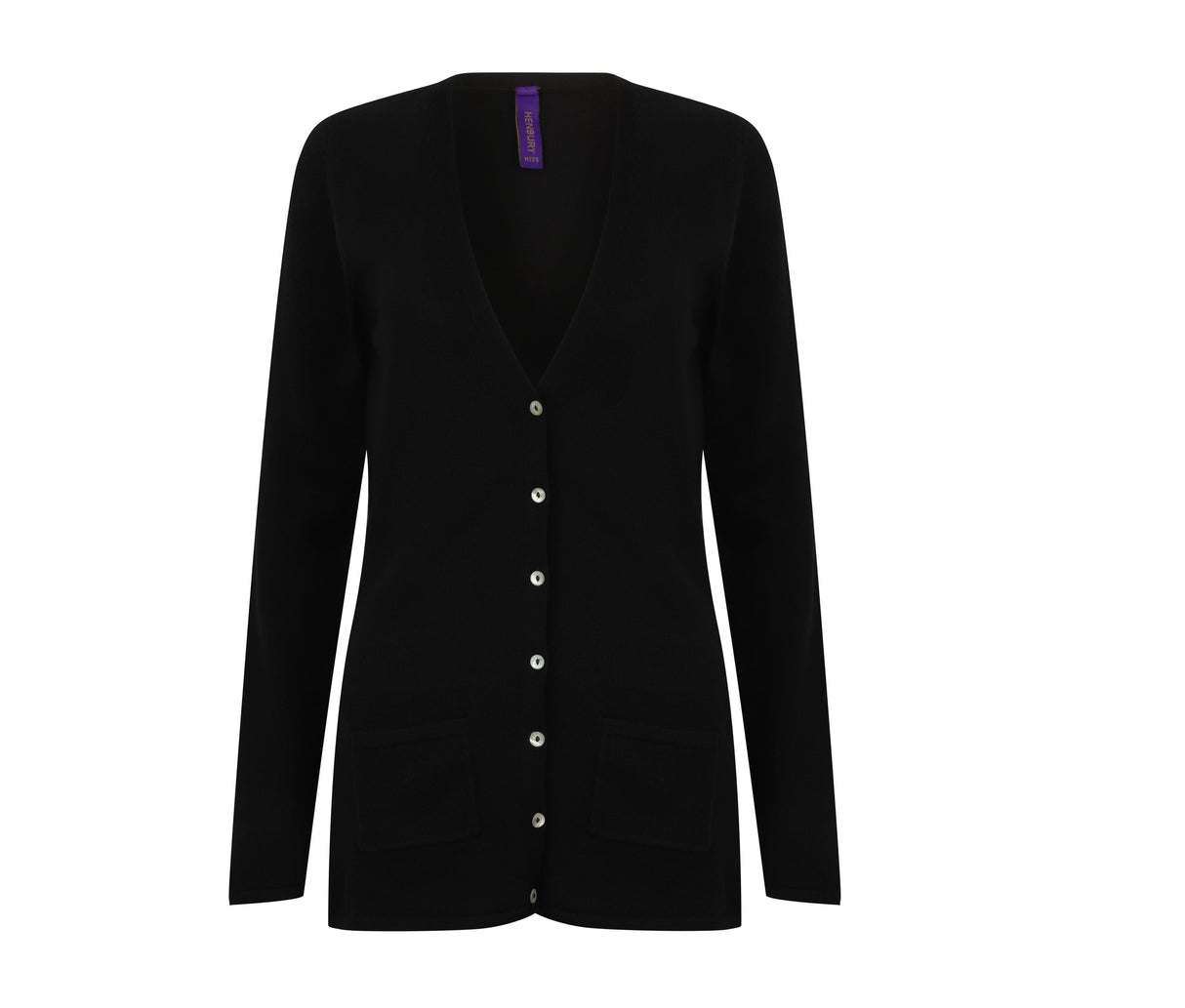 LADIES V BUTTON CARDIGAN