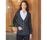 HENBURY LADIES V BUTTON CARDIGAN