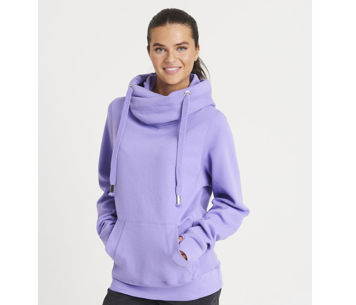 JUST HOODS CROSS NECK HOODIE