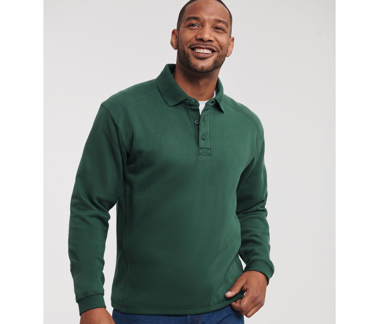 RUSSELL HEAVY DUTY WORKWEAR COLLAR SWEATSHIRT