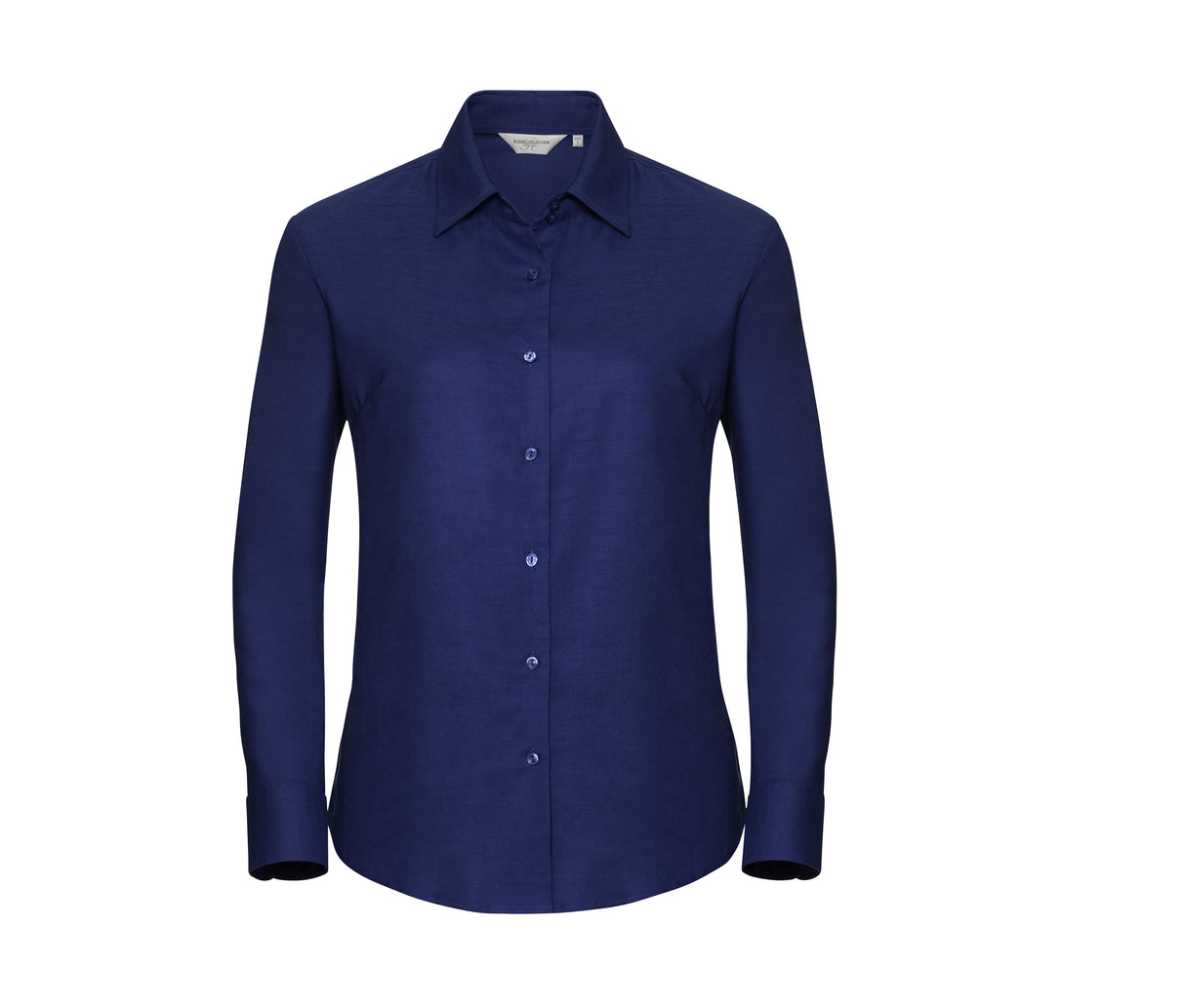 RUSSELL COLLECTION LADIES' LONG SLEEVE TAILORED OXFORD SHIRT