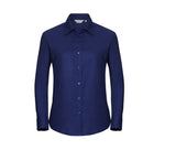 RUSSELL COLLECTION LADIES' LONG SLEEVE TAILORED OXFORD SHIRT