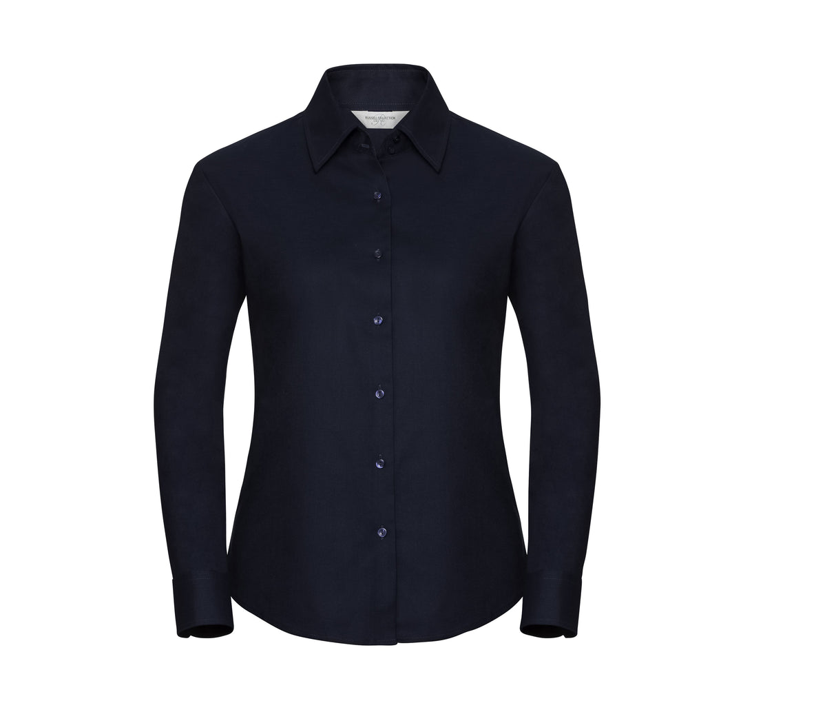 RUSSELL COLLECTION LADIES' LONG SLEEVE TAILORED OXFORD SHIRT