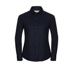 RUSSELL COLLECTION LADIES' LONG SLEEVE TAILORED OXFORD SHIRT