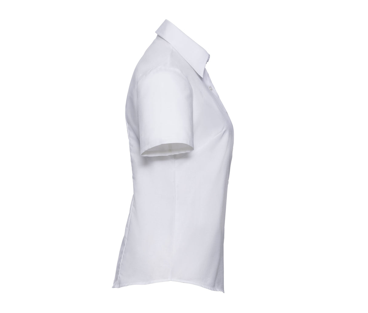 RUSSELL COLLECTION LADIES' SHORT SLEEVE TAILORED OXFORD SHIRT