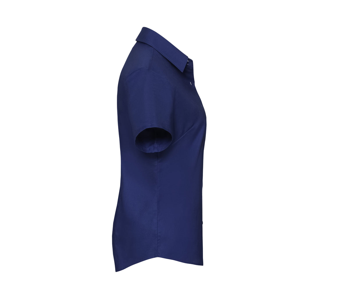 RUSSELL COLLECTION LADIES' SHORT SLEEVE TAILORED OXFORD SHIRT