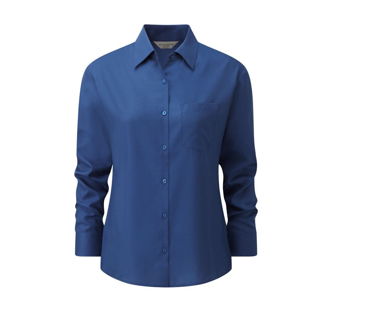 RUSSELL COLLECTION LADIES' LONG SLEEVE CLASSIC POLYCOTTON POPLIN SHIRT