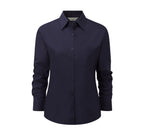 RUSSELL COLLECTION LADIES' LONG SLEEVE CLASSIC POLYCOTTON POPLIN SHIRT