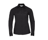 RUSSELL COLLECTION LADIES' LONG SLEEVE CLASSIC POLYCOTTON POPLIN SHIRT