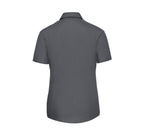 RUSSELL COLLECTION LADIES' SHORT SLEEVE CLASSIC POLYCOTTON POPLIN SHIRT