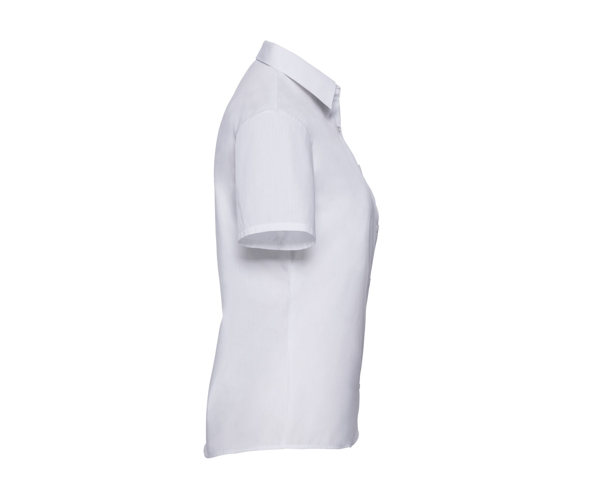 RUSSELL COLLECTION LADIES' SHORT SLEEVE CLASSIC POLYCOTTON POPLIN SHIRT