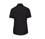 RUSSELL COLLECTION LADIES' SHORT SLEEVE CLASSIC POLYCOTTON POPLIN SHIRT