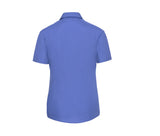 RUSSELL COLLECTION LADIES' SHORT SLEEVE CLASSIC POLYCOTTON POPLIN SHIRT