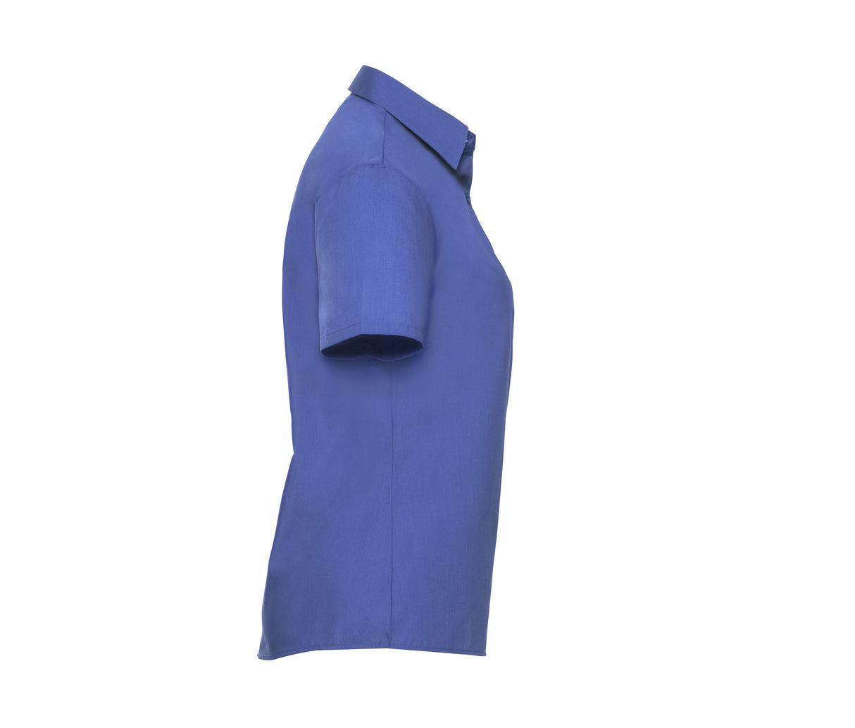 RUSSELL COLLECTION LADIES' SHORT SLEEVE CLASSIC POLYCOTTON POPLIN SHIRT