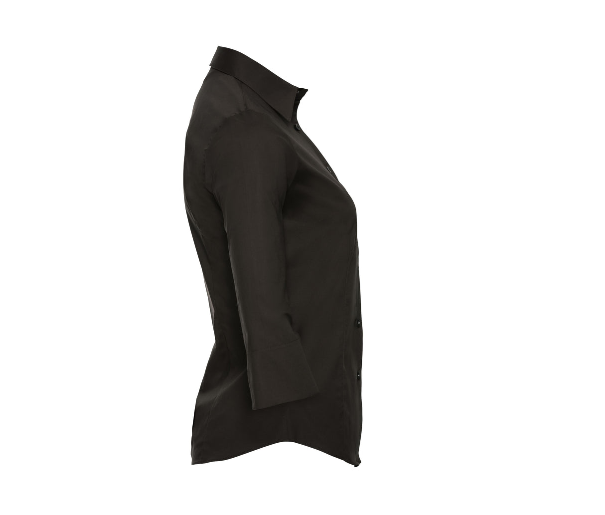 RUSSELL COLLECTION LADIES' 3/4 SLEEVE FITTED STRETCH SHIRT
