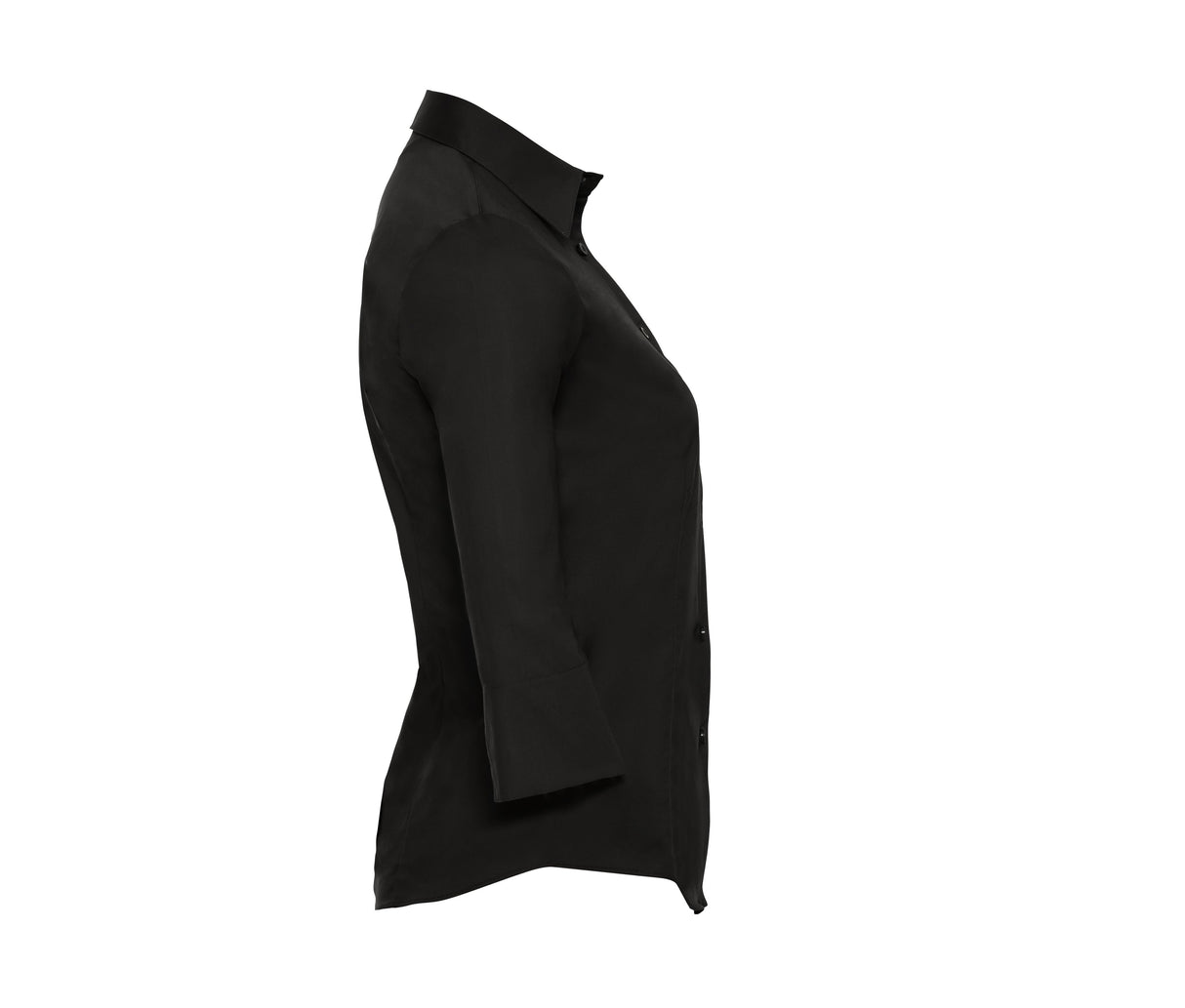 RUSSELL COLLECTION LADIES' 3/4 SLEEVE FITTED STRETCH SHIRT