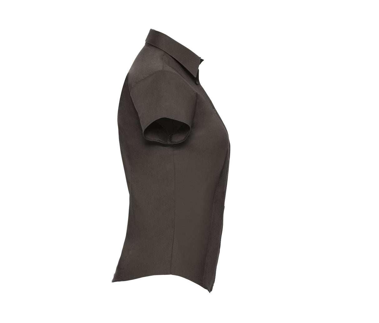 RUSSELL COLLECTION LADIES' SHORT SLEEVE FITTED STRETCH SHIRT