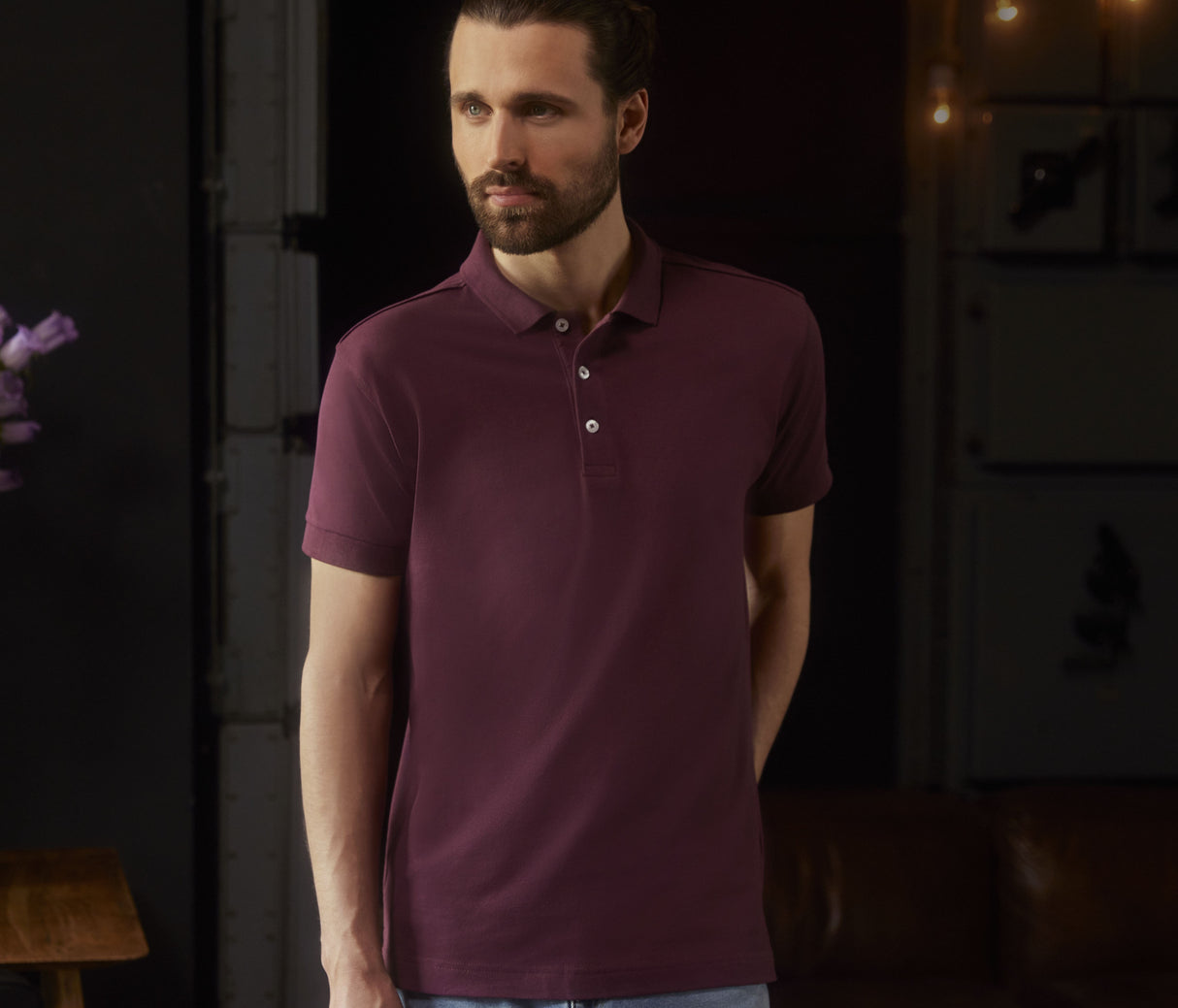 RUSSELL MEN'S STRETCH POLO
