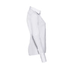 RUSSELL COLLECTION LADIES' LONG SLEEVE FITTED ULTIMATE STRETCH SHIRT
