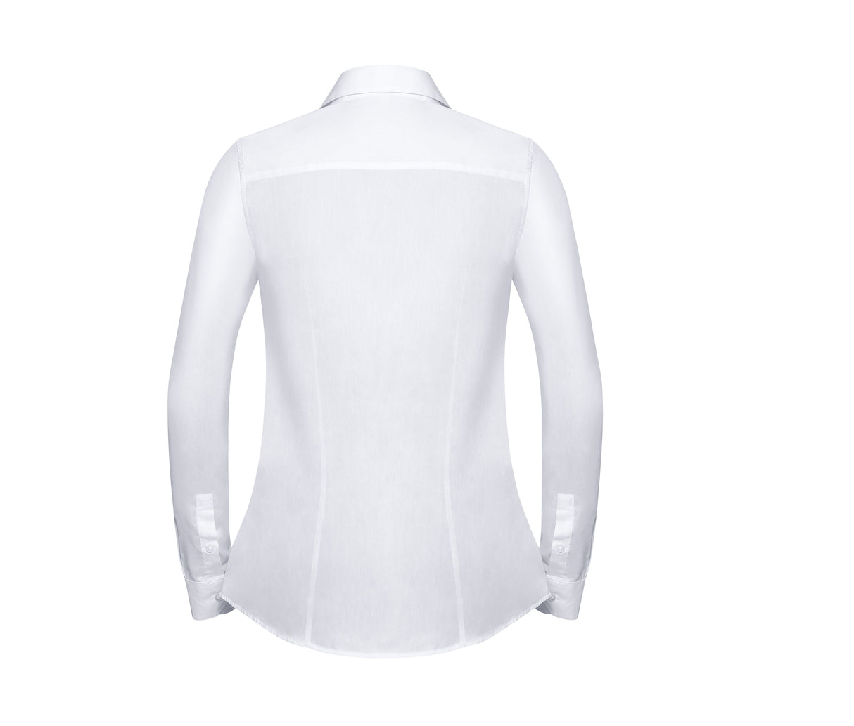 RUSSELL COLLECTION LADIES' LONG SLEEVE TAILORED HERRINGBONE SHIRT