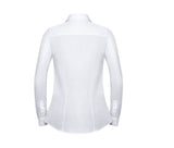 RUSSELL COLLECTION LADIES' LONG SLEEVE TAILORED HERRINGBONE SHIRT