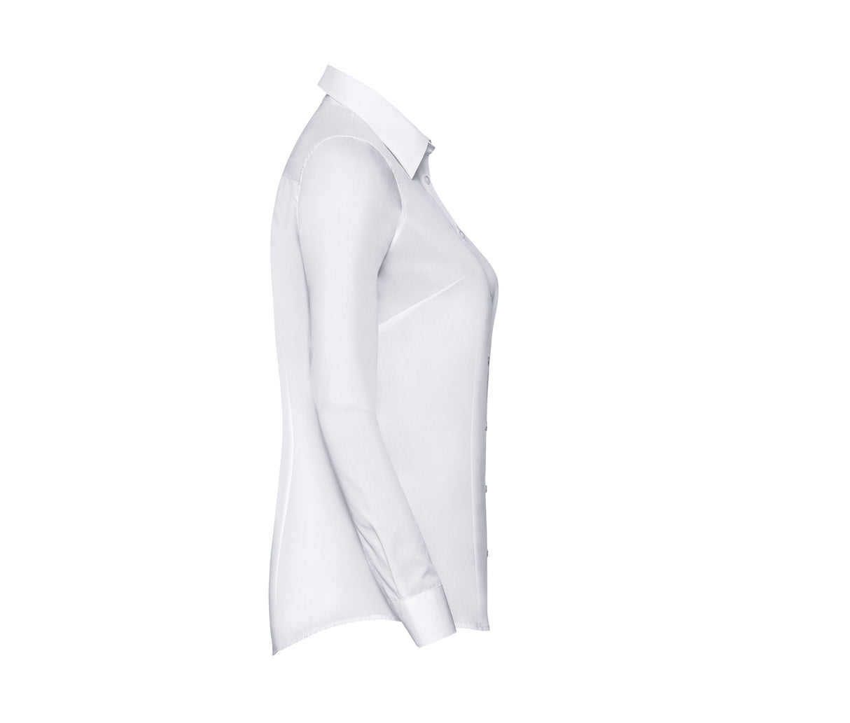 RUSSELL COLLECTION LADIES' LONG SLEEVE TAILORED HERRINGBONE SHIRT